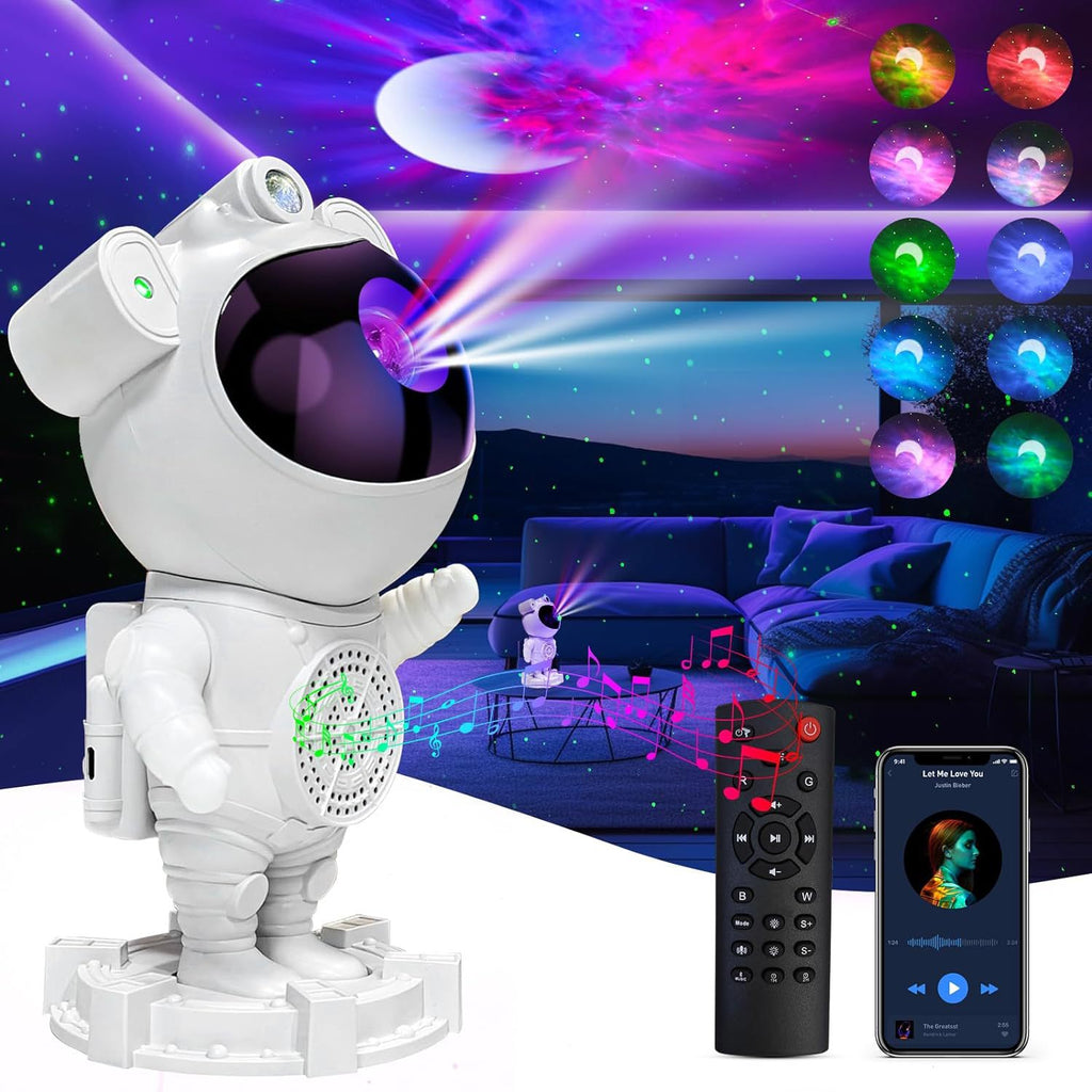 Astronaute Bluetooth Starry Sky Projection Lampe Spaceman Starry Sky Star Ambiance Light Cre