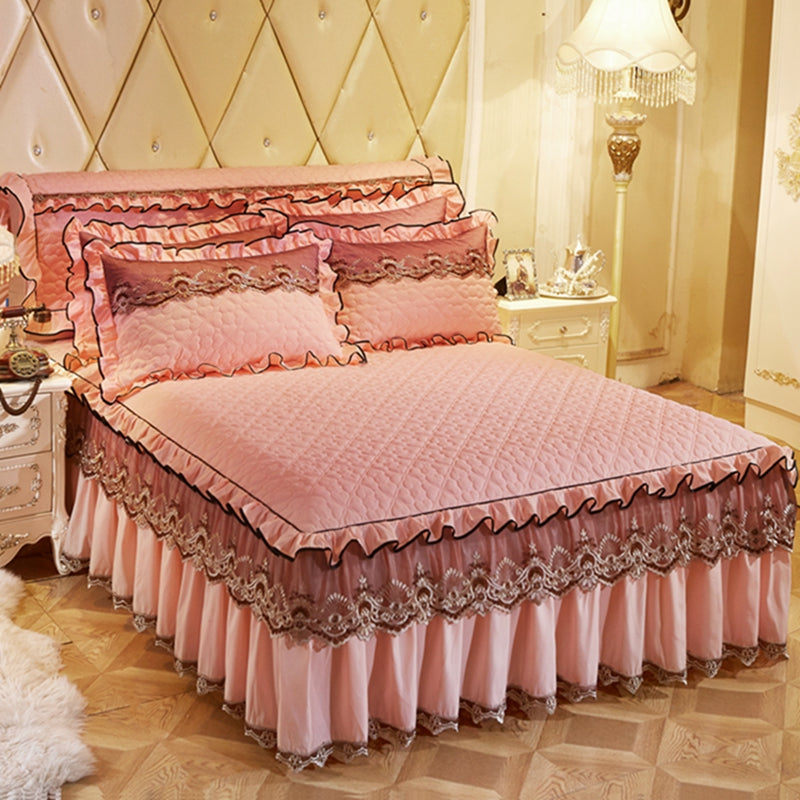 Jupe de lit en dentelle matelassée épaissée Plus coton Couverture de lit Simmons