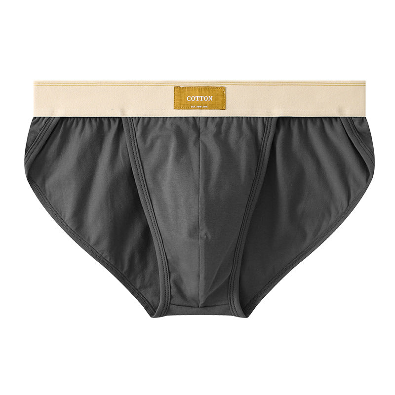 Slips en coton couleur solide pour hommes
