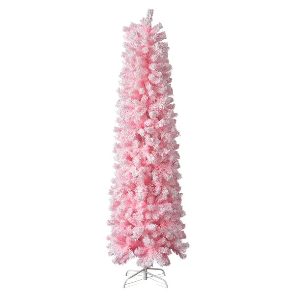 7.5 FT Arbre de Noël à charnières enneigées