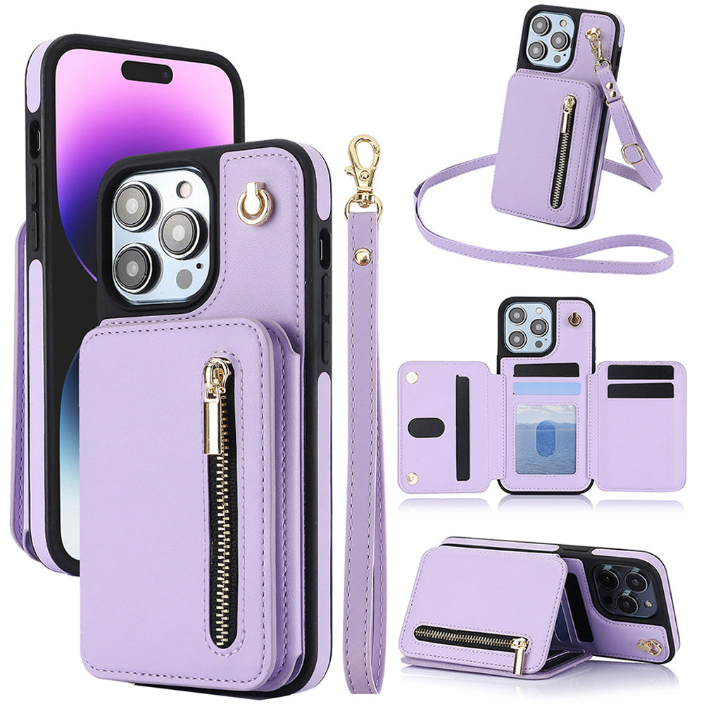 Porte-cartes zippées créative Corde cas téléphone
