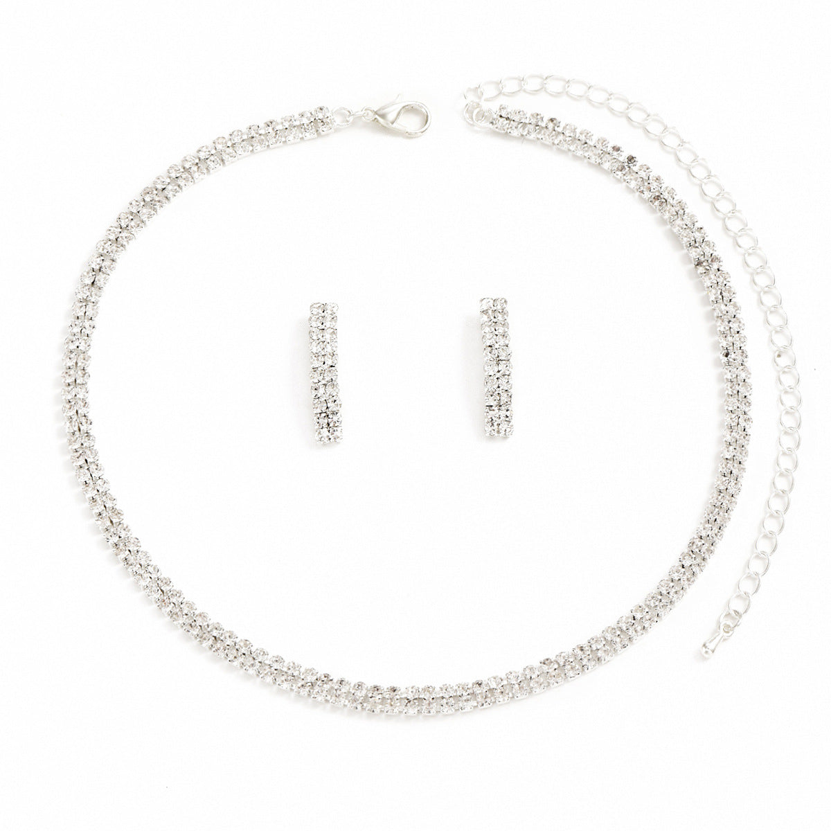 Ensemble de bijoux Femmes Baguette Tennis CZ 3Pcs