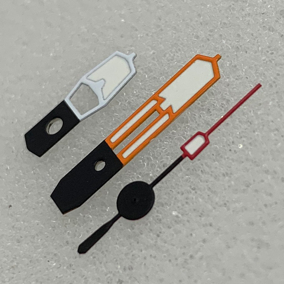 Orange Rouge Blanc Couleur Matching Pointer Vert Lumineux Accessoires de montre modifié