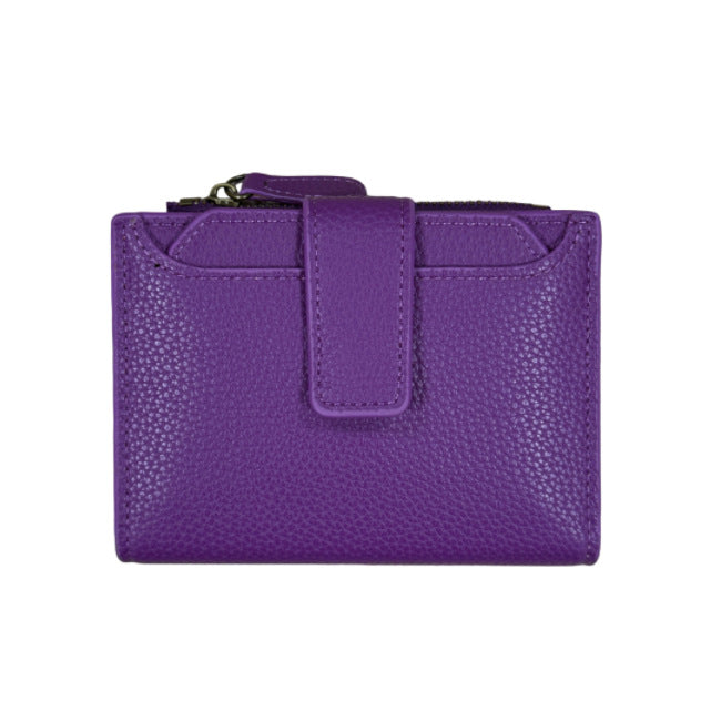 Purse fonctionnelle de pièce avec un portefeuille en cuir à anneaux pour les femmes