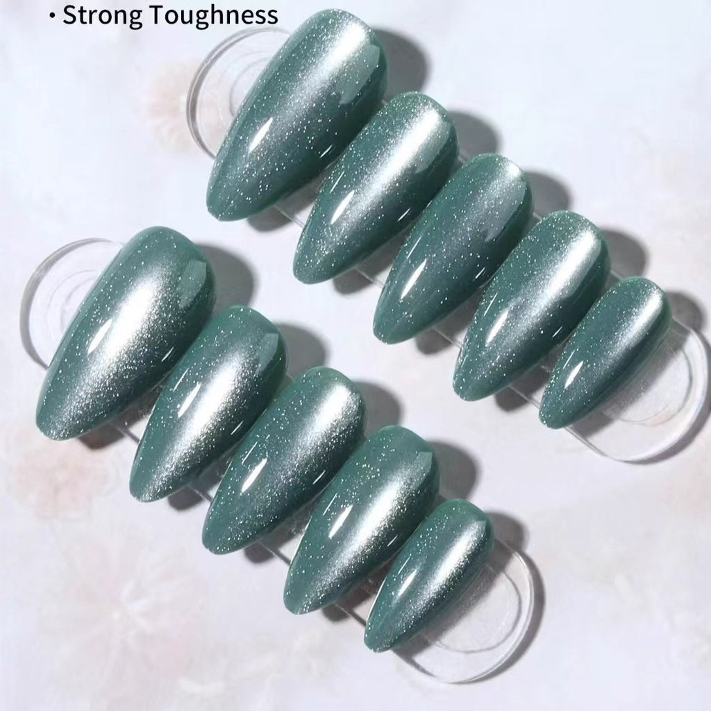 Nails artificiels en forme d'amandes, en forme d'amandes, en forme d'œil de chat, en verre