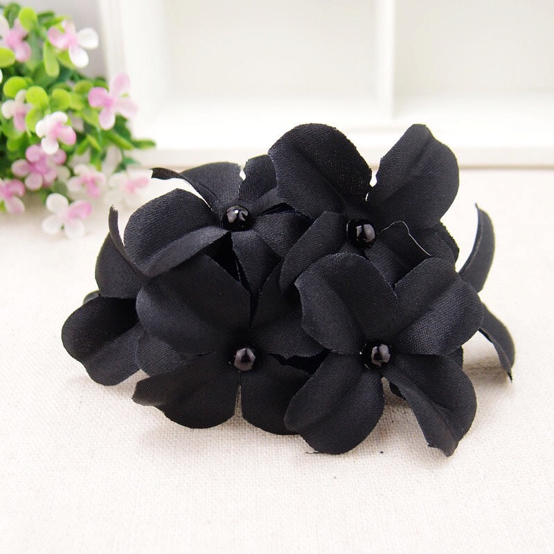 Ladies tissu fait main Six fleurs accessoires de cheveux