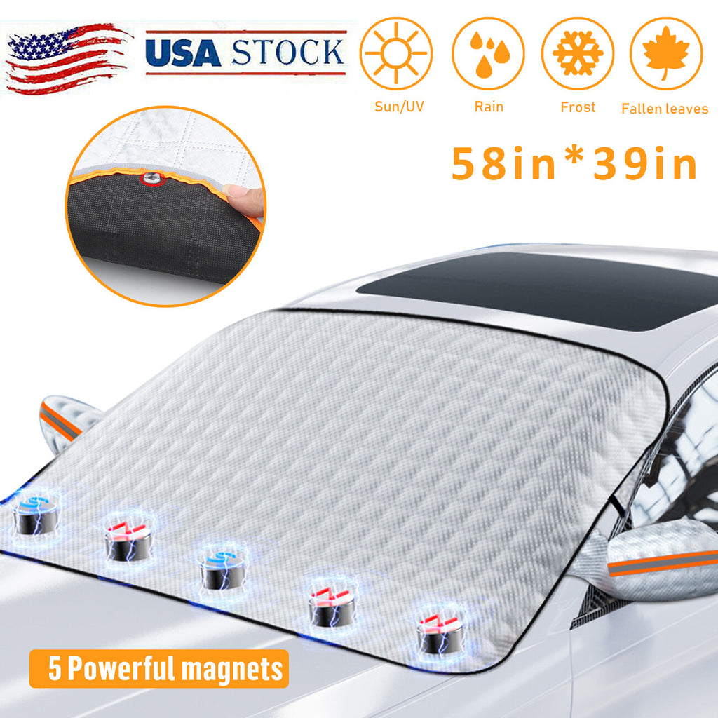 Pare-brise universel de voiture Couverture de neige Protecteur de givre magnétique hiver
