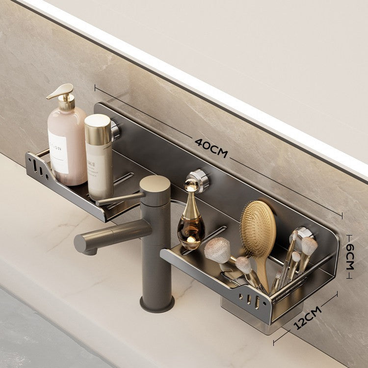 Salle de bains Vanity Rangement Rack sans percement Monté au mur