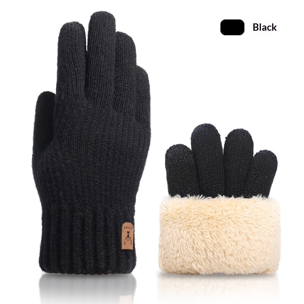 Gants à écran tactile d'automne et d'hiver pour les hommes avec doublure en polaire
