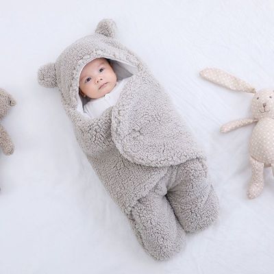 Bébé tenir le nouveau-né épaississant Wrap Swadle sac de couchage