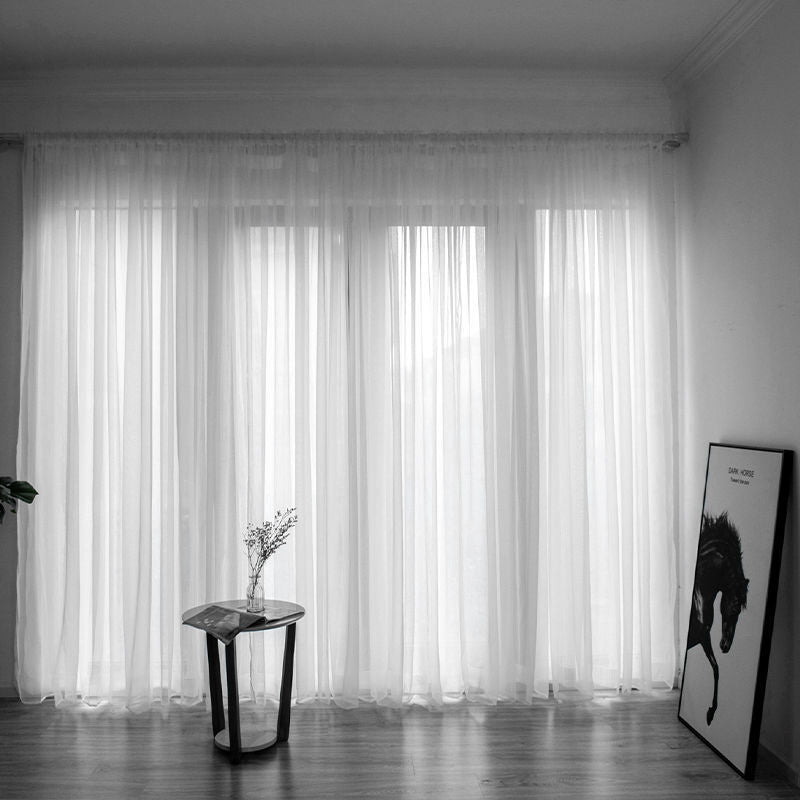 Simple et moderne Balcon Couleur Solide Rideau de Gauze