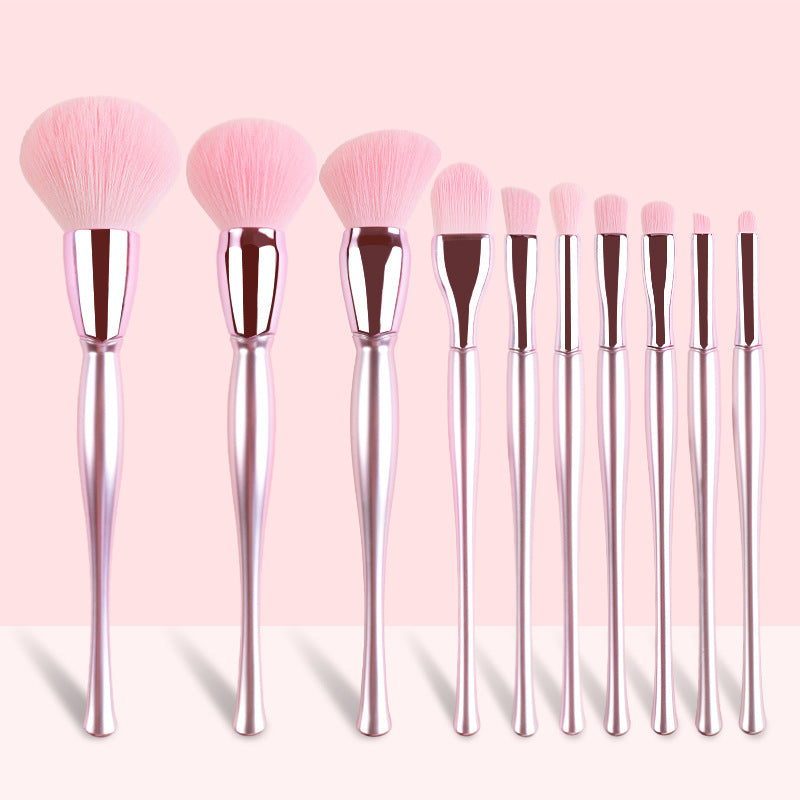Large 10-piece soft anti-static makeup brush set