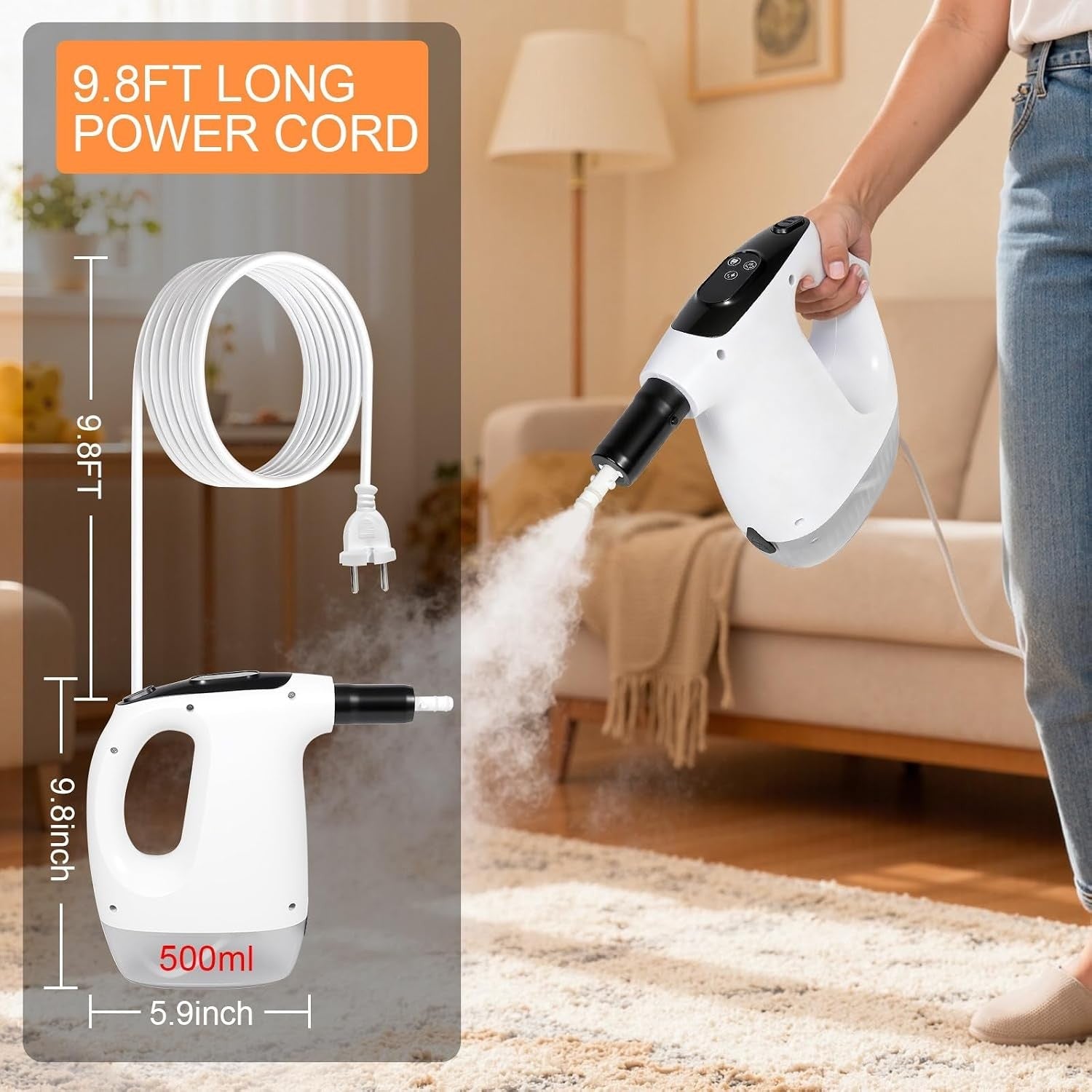 Nettoyeur à vapeur portatif 10 en 1 - Nettoyeur à vapeur portable avec Mop - Steamer Clea
