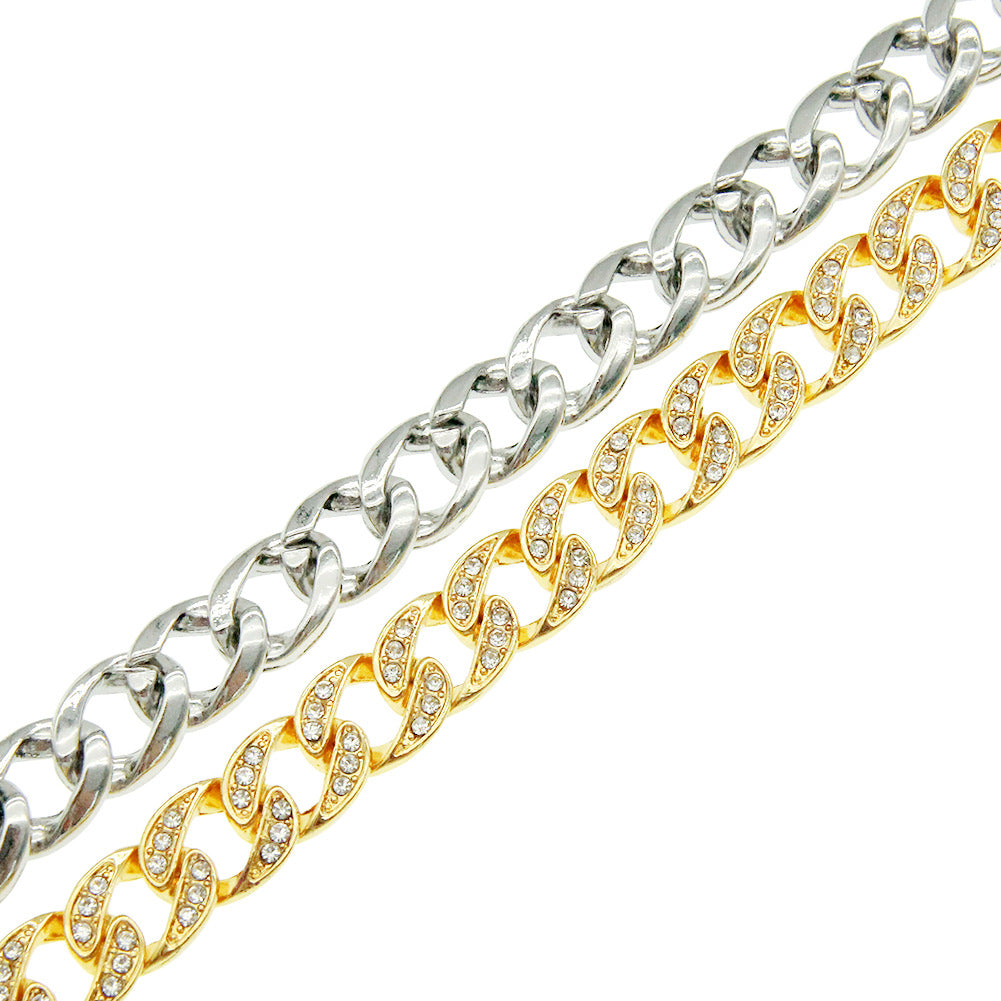 Collier Hip-hop Cuban-link pour hommes et femmes