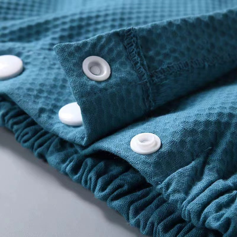 Serviette de bain en coton à dessus de tube avec des snaps cachés