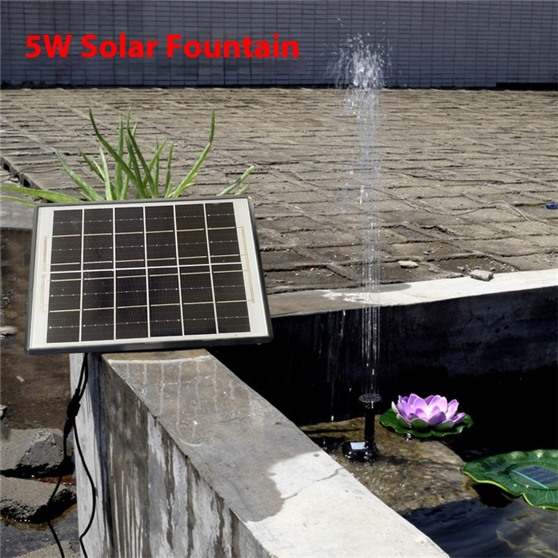Fontaine solaire Oxygen Rockery Water Garden Baignoire pour oiseaux Fontaine flottante