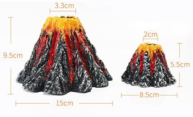 Creative Volcano Ornament for Fish Tank