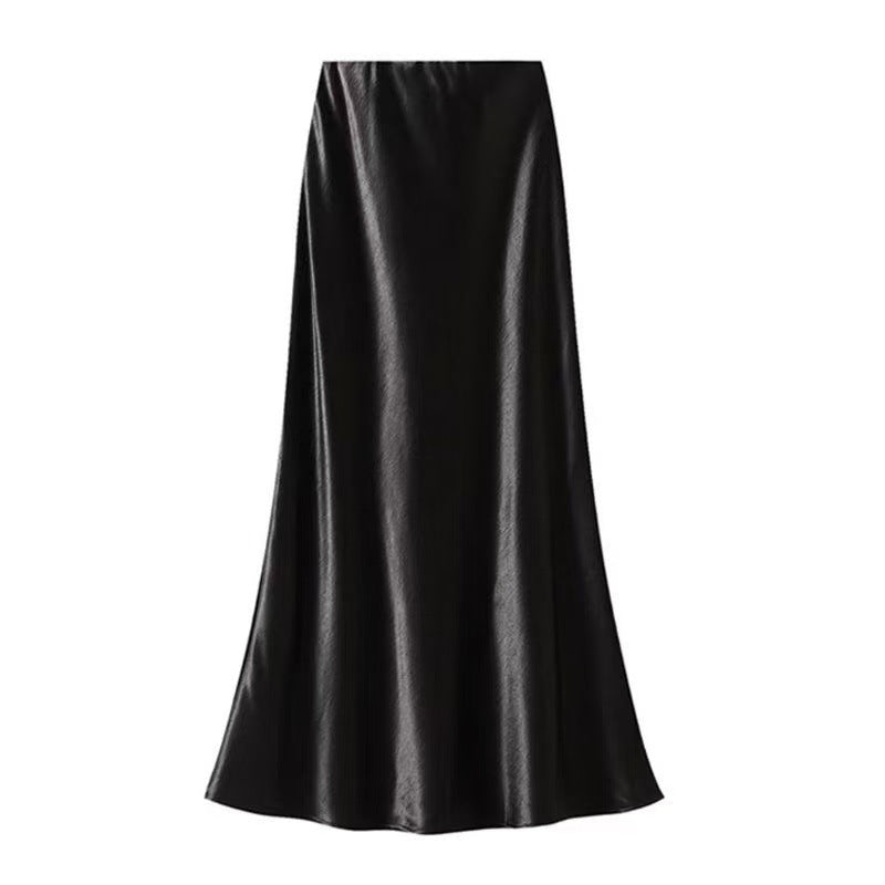 Jupe en satin acétate pour femmes