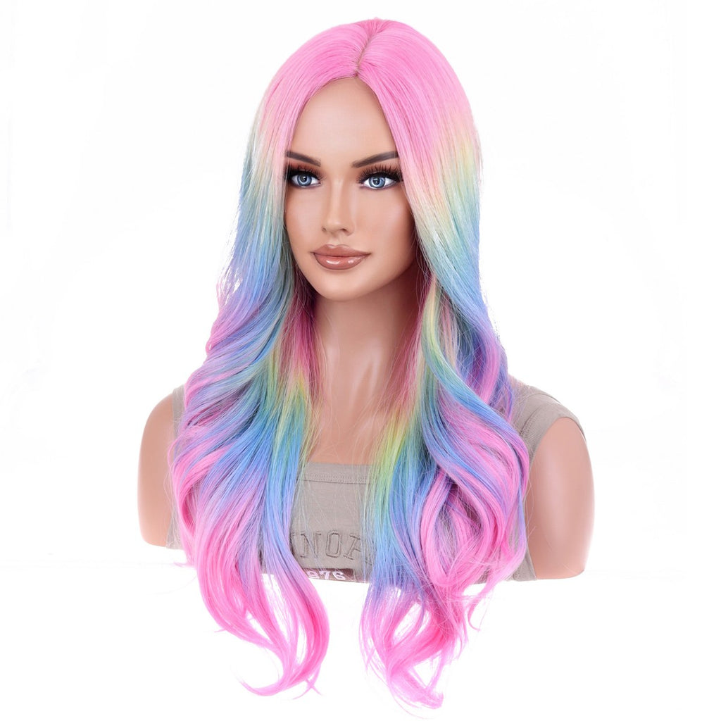 Bangs en partie centrale Perruque femelle Top Rose