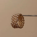 European And American Retro Imitation Pearl Flash Diamond Wide Version Bracelet Niche Acce
