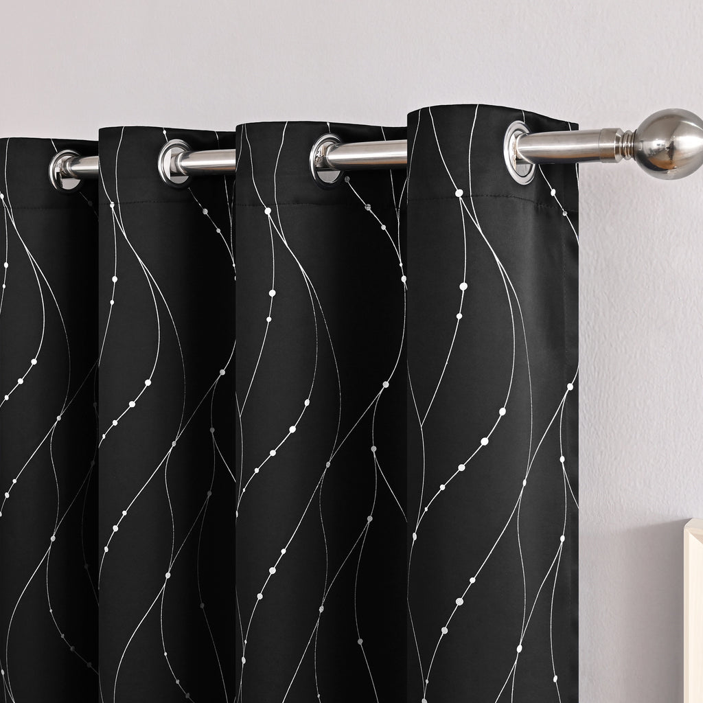 Moderne Minimalist Ameublement Rideaux décoratifs noir