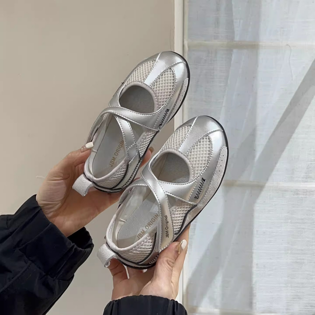 Retro Ballet Training Shoes Cross Mary Jane Single Shoes Shallow Mouth Flat Board Shoes