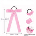 Velvet Bandeau Rubber Band Girl Bow Ribbon Cheval