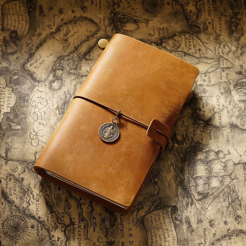 Carnet de voyage Cowhide Leather Journal Vintage