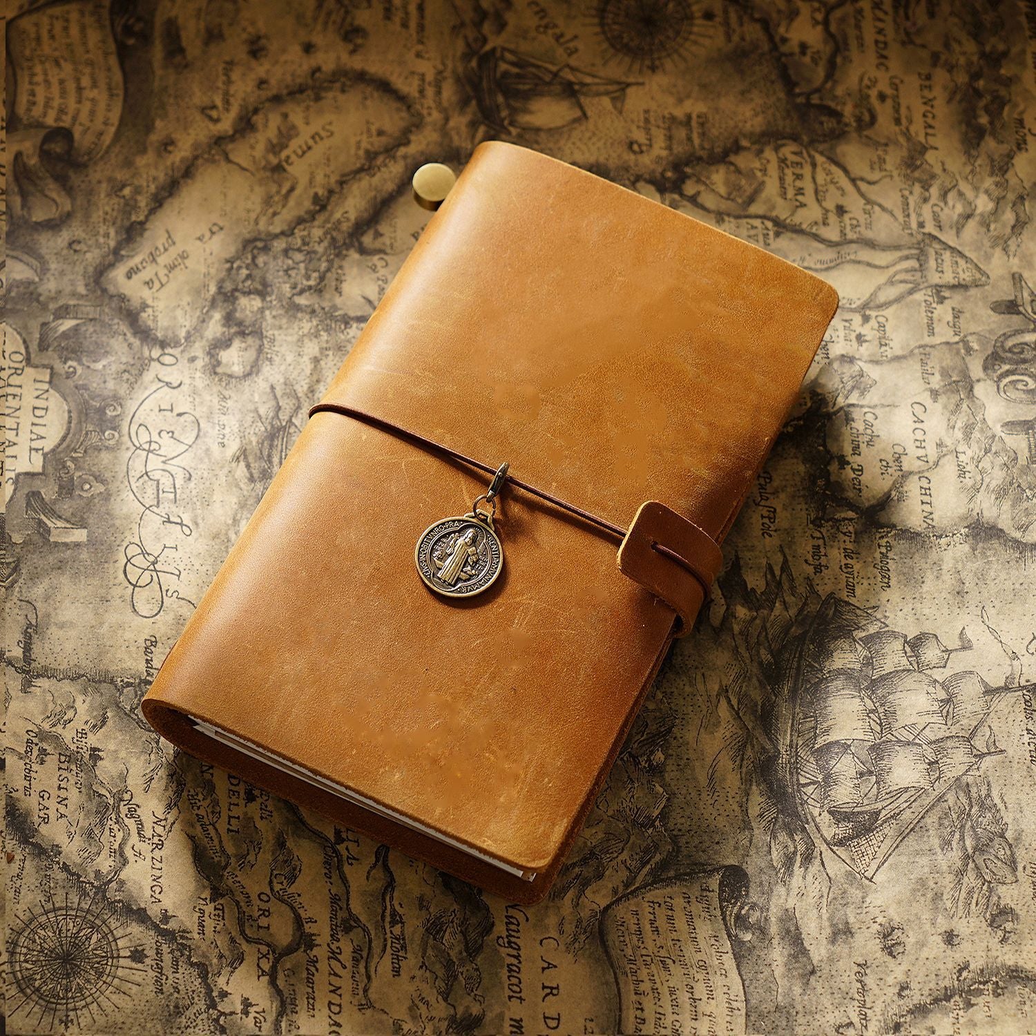 Carnet de voyage Cowhide Leather Journal Vintage
