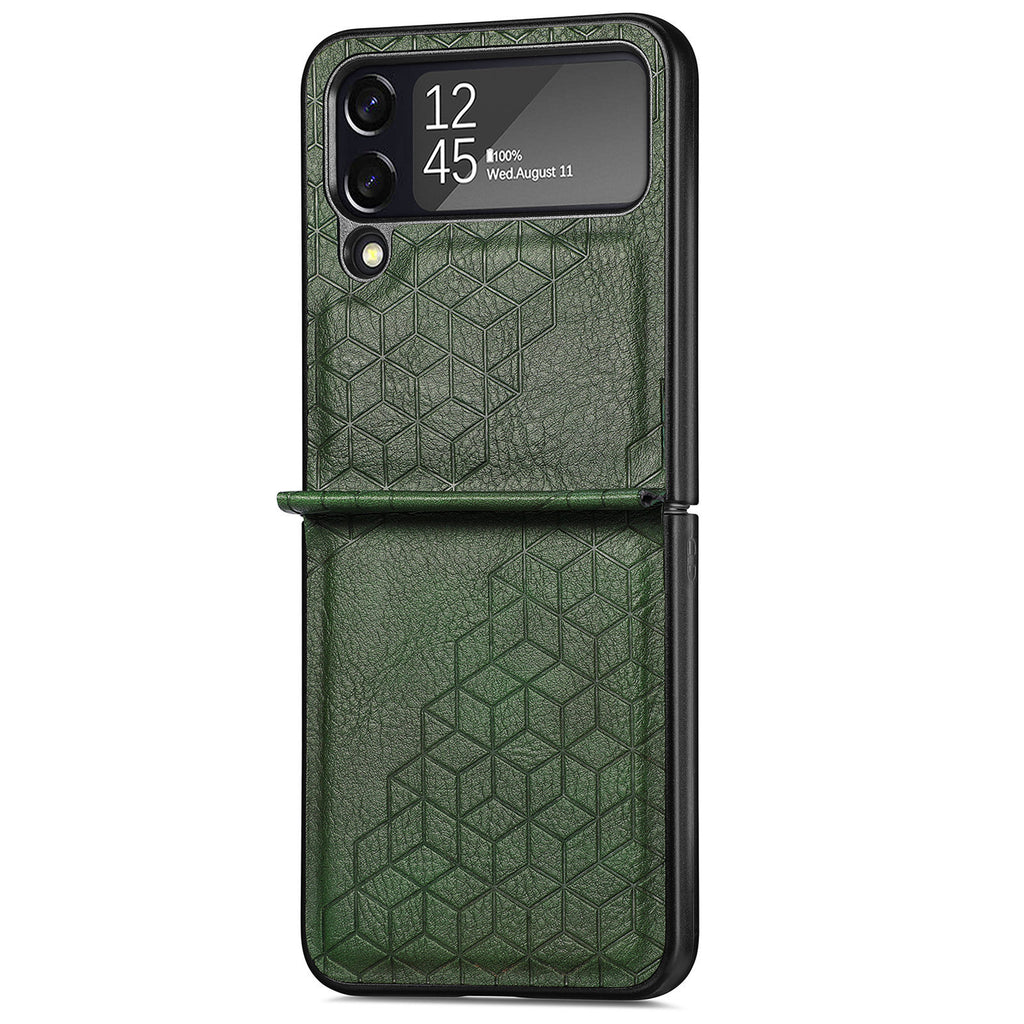 Solid couleur Rhombus modèle de téléphone cas en cuir