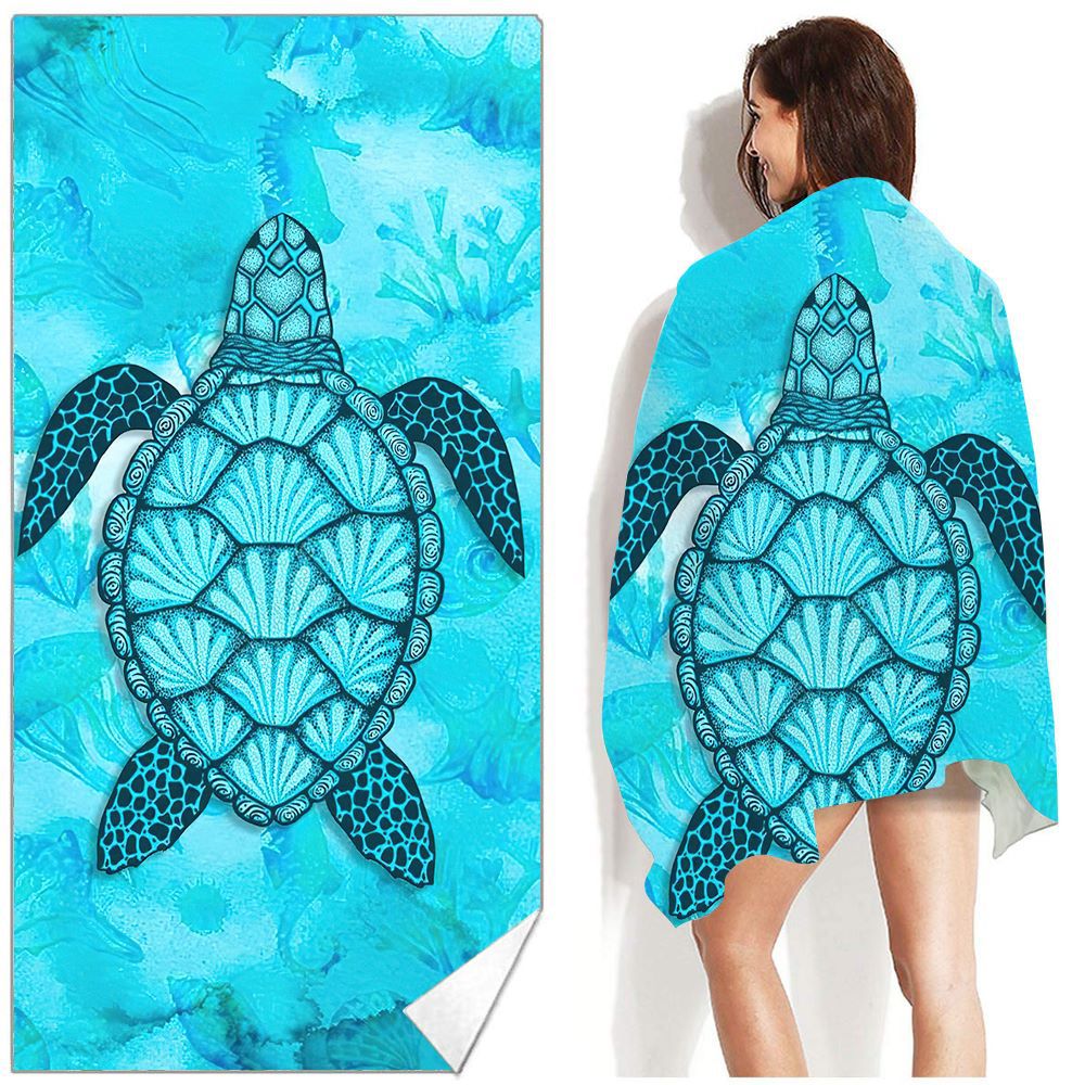 Serviette de plage Bohemian imprimée pour la natation
