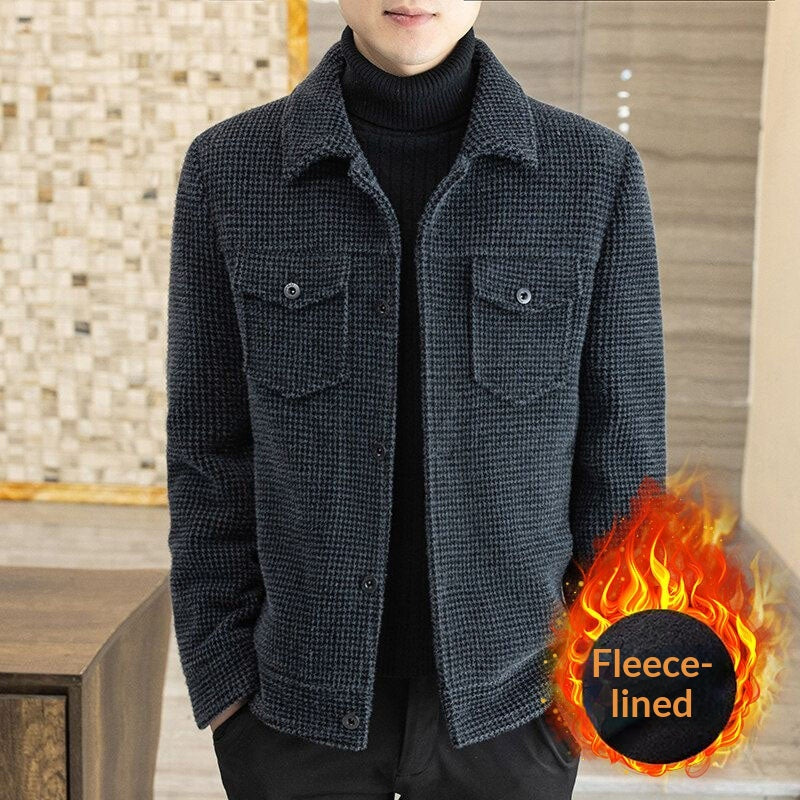 Manteau de laine homme Automnehiver Veste tendance style court