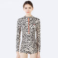 Leopard Print Manches longues Maillots de bain parent-enfant