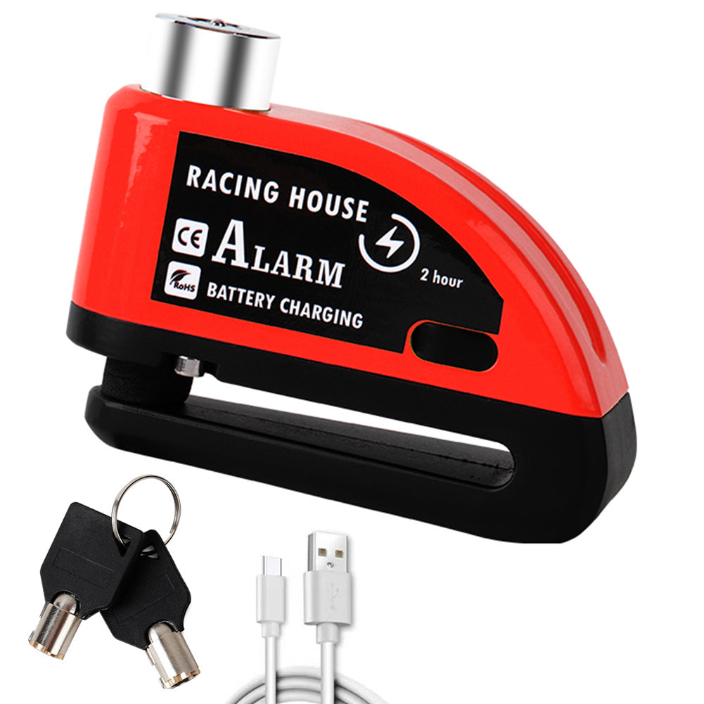 Disque de vélo Serrure de frein Portable Alarme antivol Disque de sécurité de voiture électrique