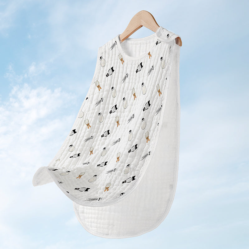 Cotton Gauze Sleeveless Vest Newborn Sac de couchage pour enfants