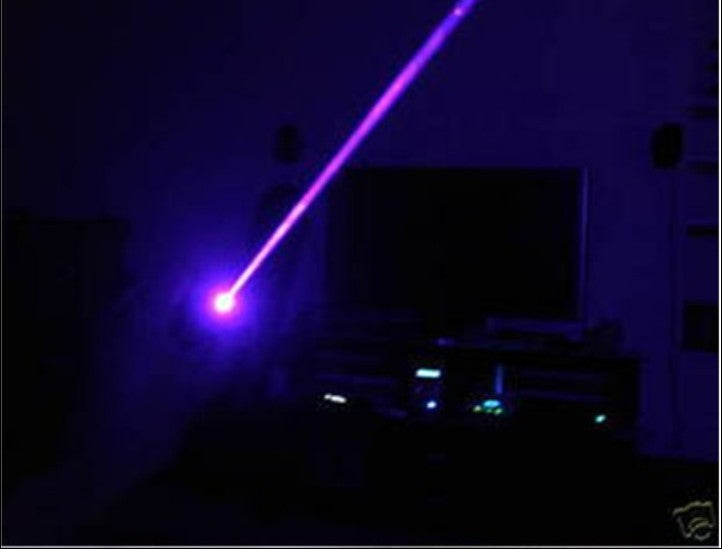 Lampe de poche laser pointeur laser bleu vert à trois couleurs
