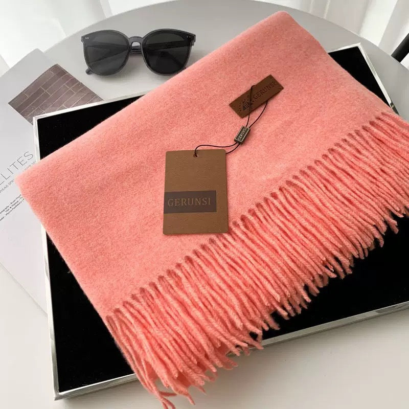 Écharpe de gobelets à la mode à la couleur solide et épaisse pour femmes