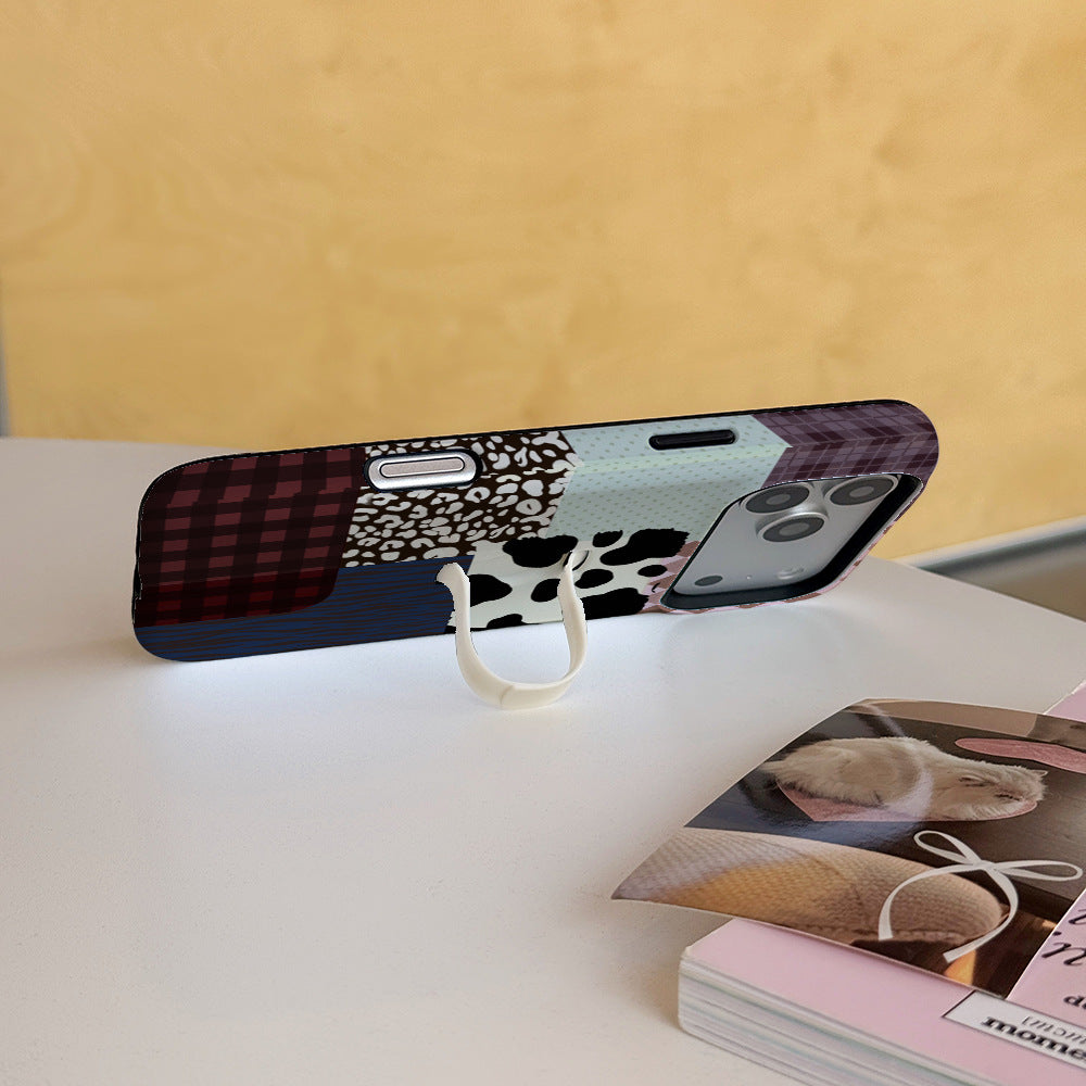 Meilleure vente Film et stand Two-in-one Phone Case