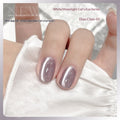 White Moonlight Ceramic Cat Eye Nail Gel Polish Porcelaine White Cat Eye Gel Pour Manucures
