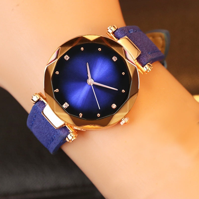 Ceinture en cuir mode Casual Colorful Femmes Montre Quartz