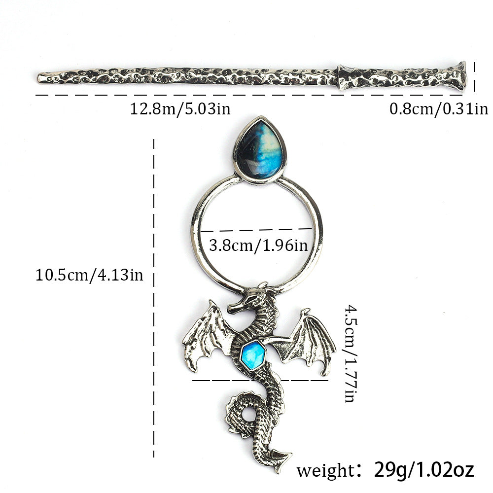 Retro Moonstone Volant Dragon Cheveux Accessoire