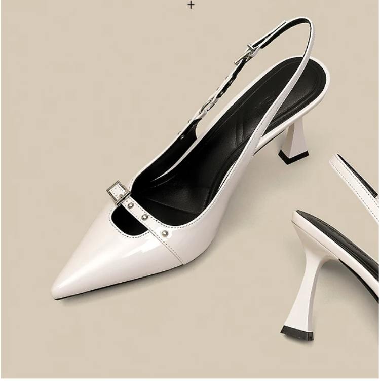Femmes Slip-On Élégant Stiletto Talon bas coupe pompe