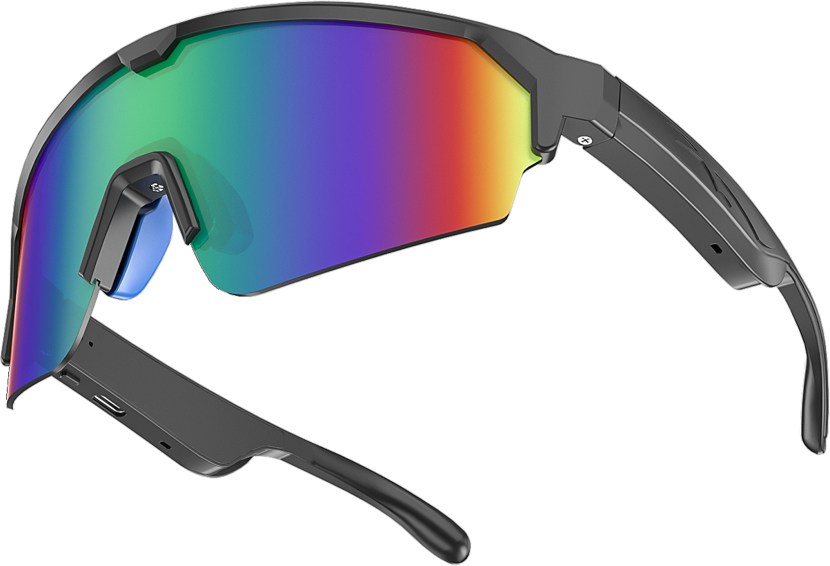 Lunettes de soleil de vélo intelligentes UV400 Anti-UV Windproof Outdoor Road Bike Sports Lunettes de soleil Wirel