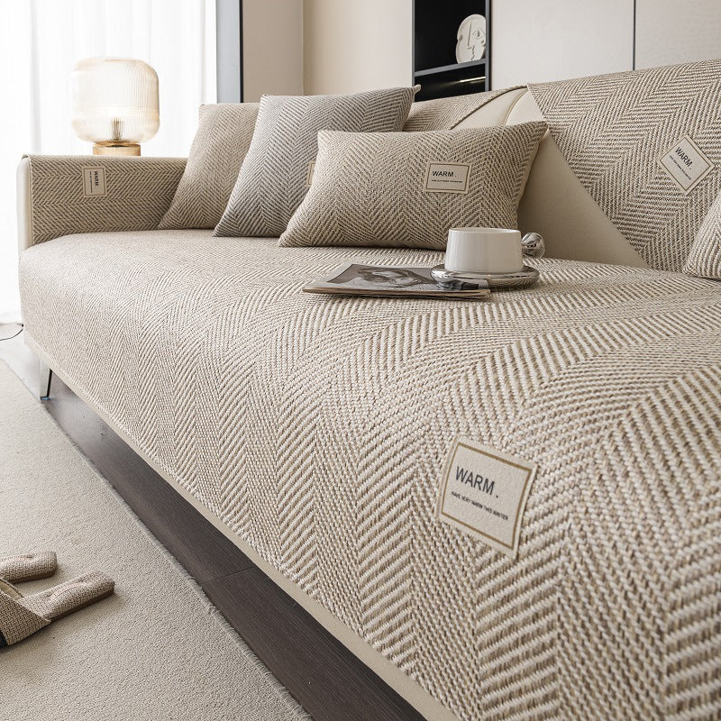 Imitation Coton et Lin Four Seasons Universal Non-slip Canapé Couverture