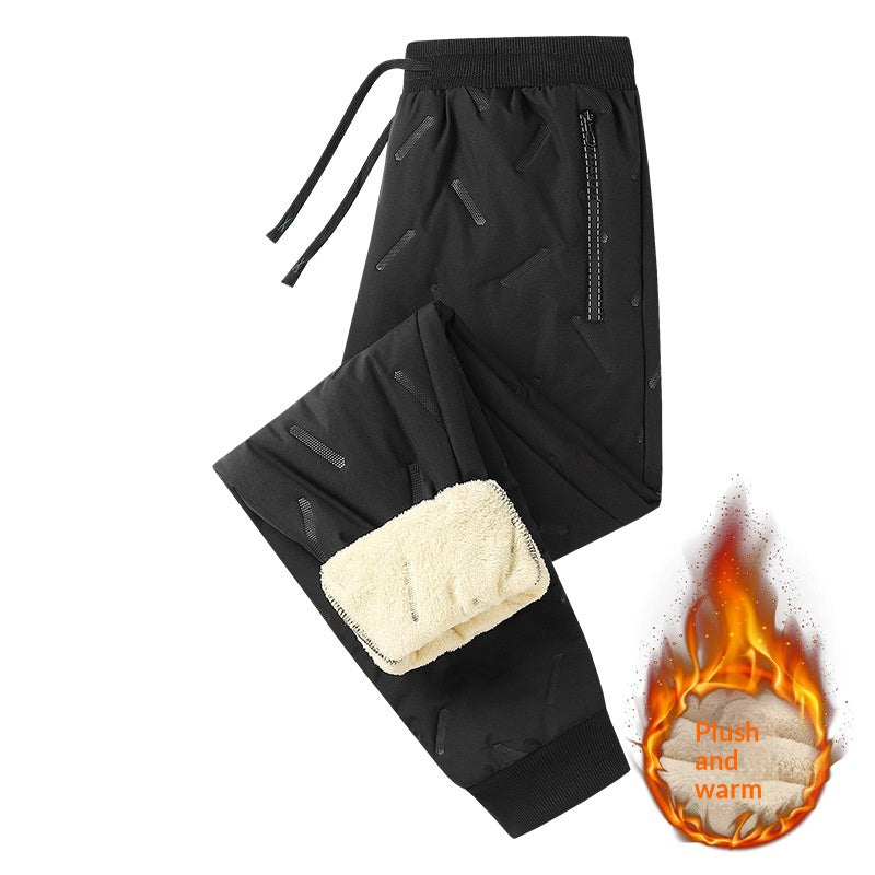 Pantalons de coton doublés de peau de mouton et d'eau froide