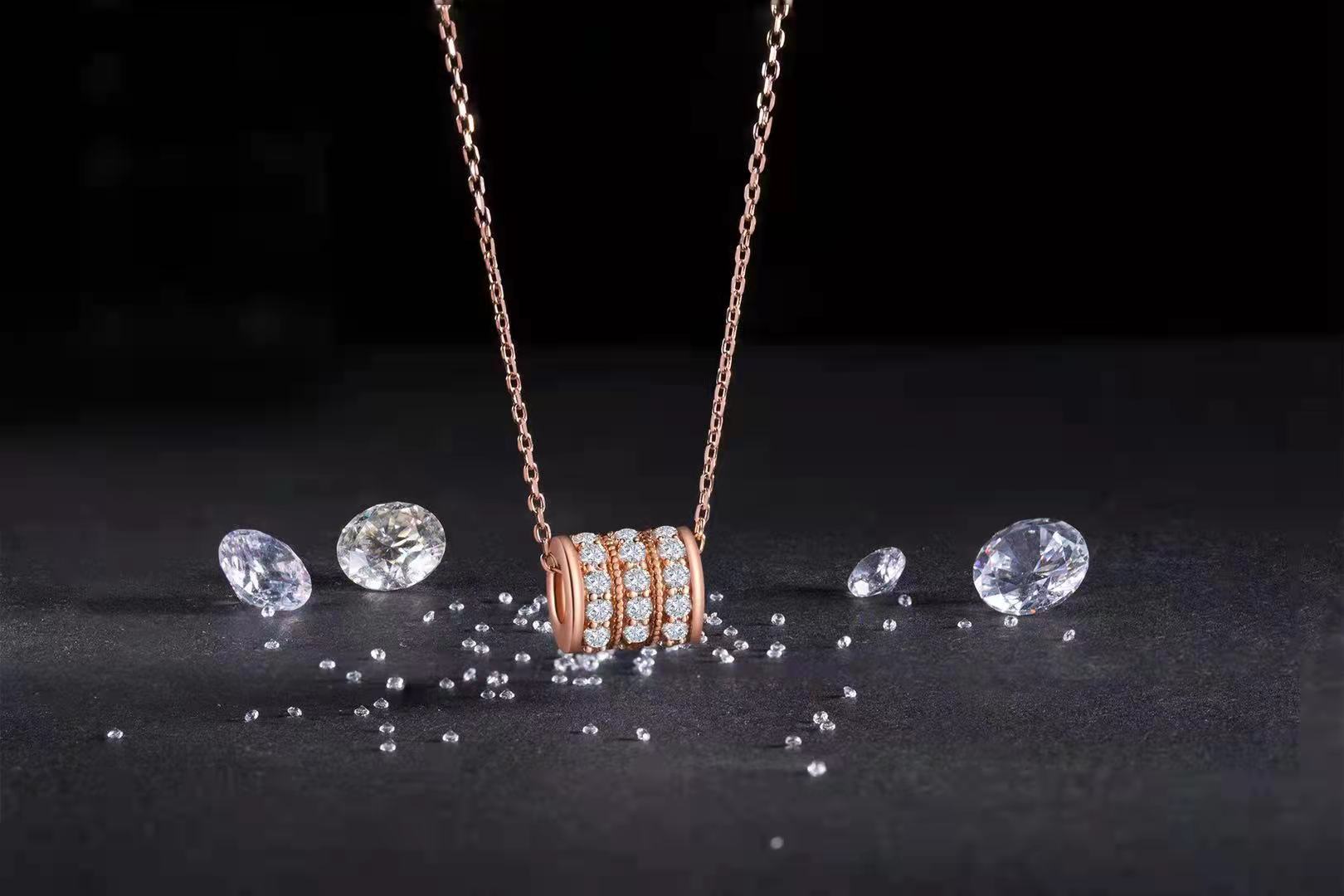 S925 Collier pendentif en acier inoxydable