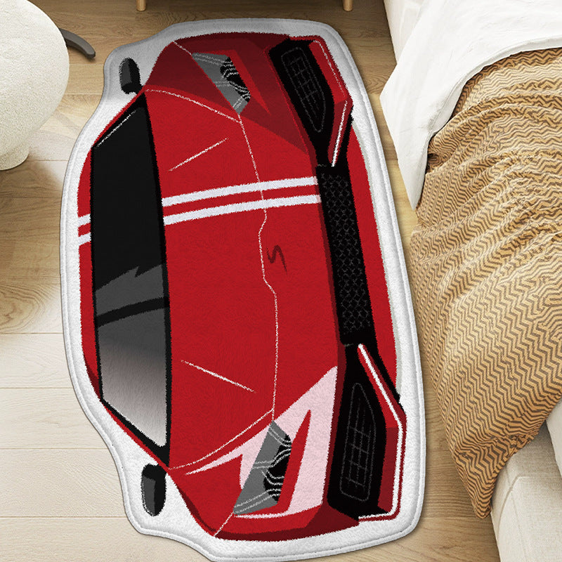 Rug côté lit de style Racing durable résistant aux taches antidérapant pour usage domestique