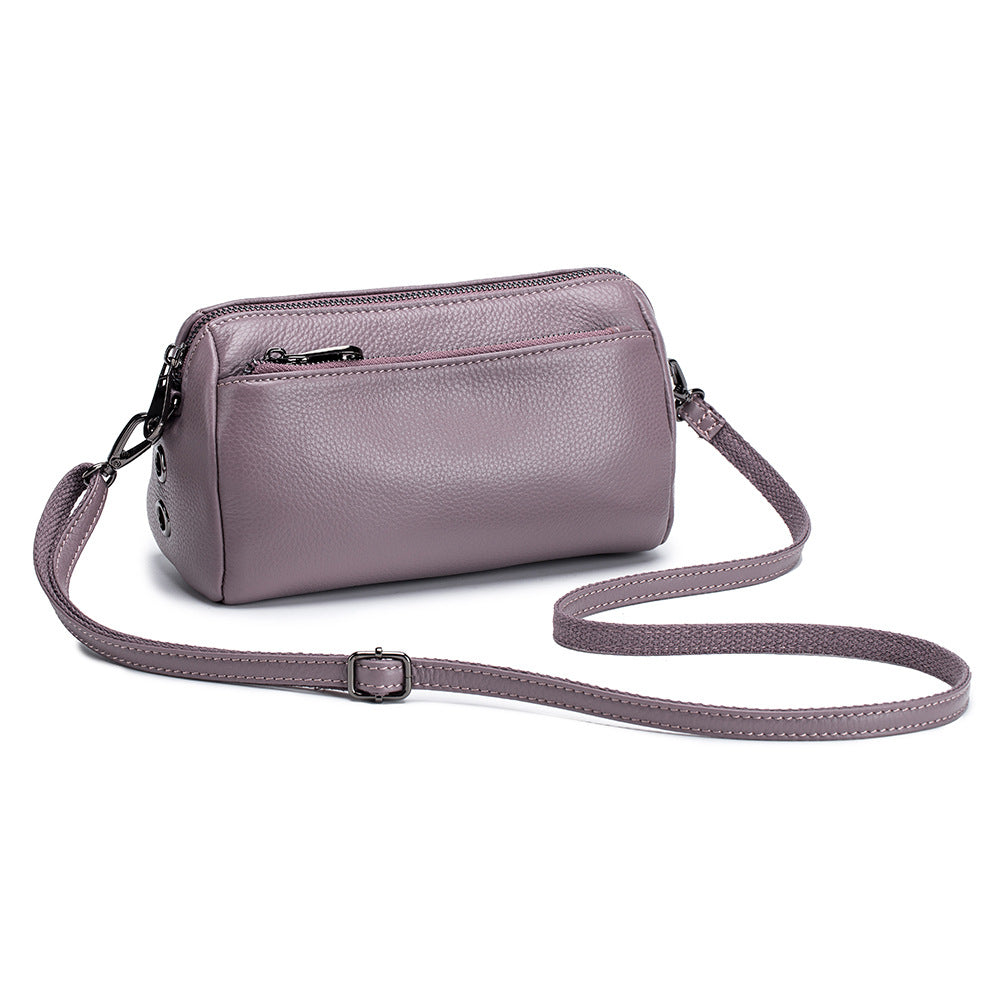 Sac d'épaule multifonctionnel en cuir polyvalent de grande capacité
