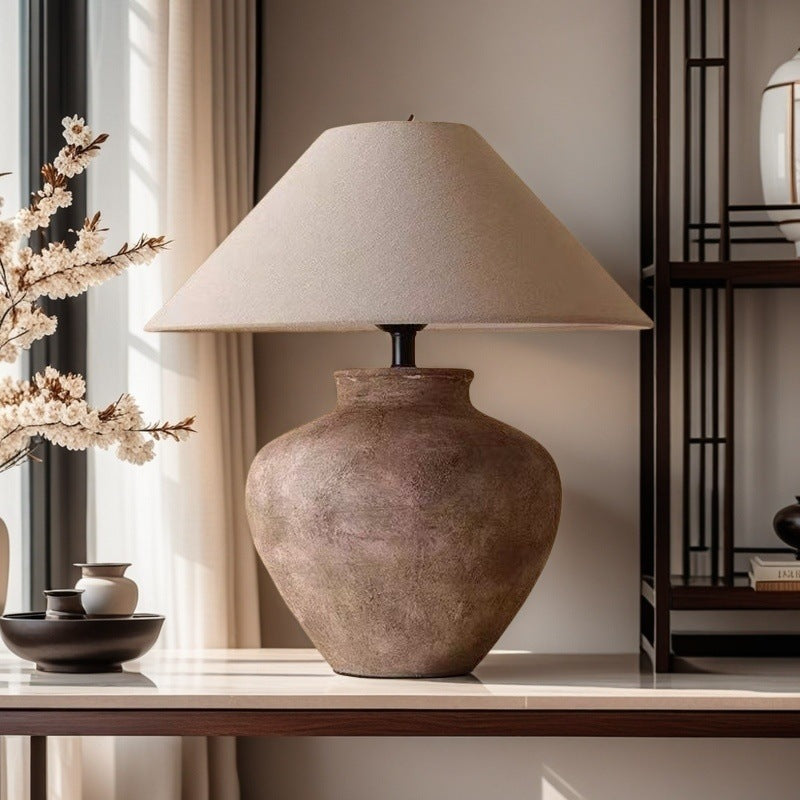 Wabi Sabi Style lampe de table en céramique Jar Ornement Vintage