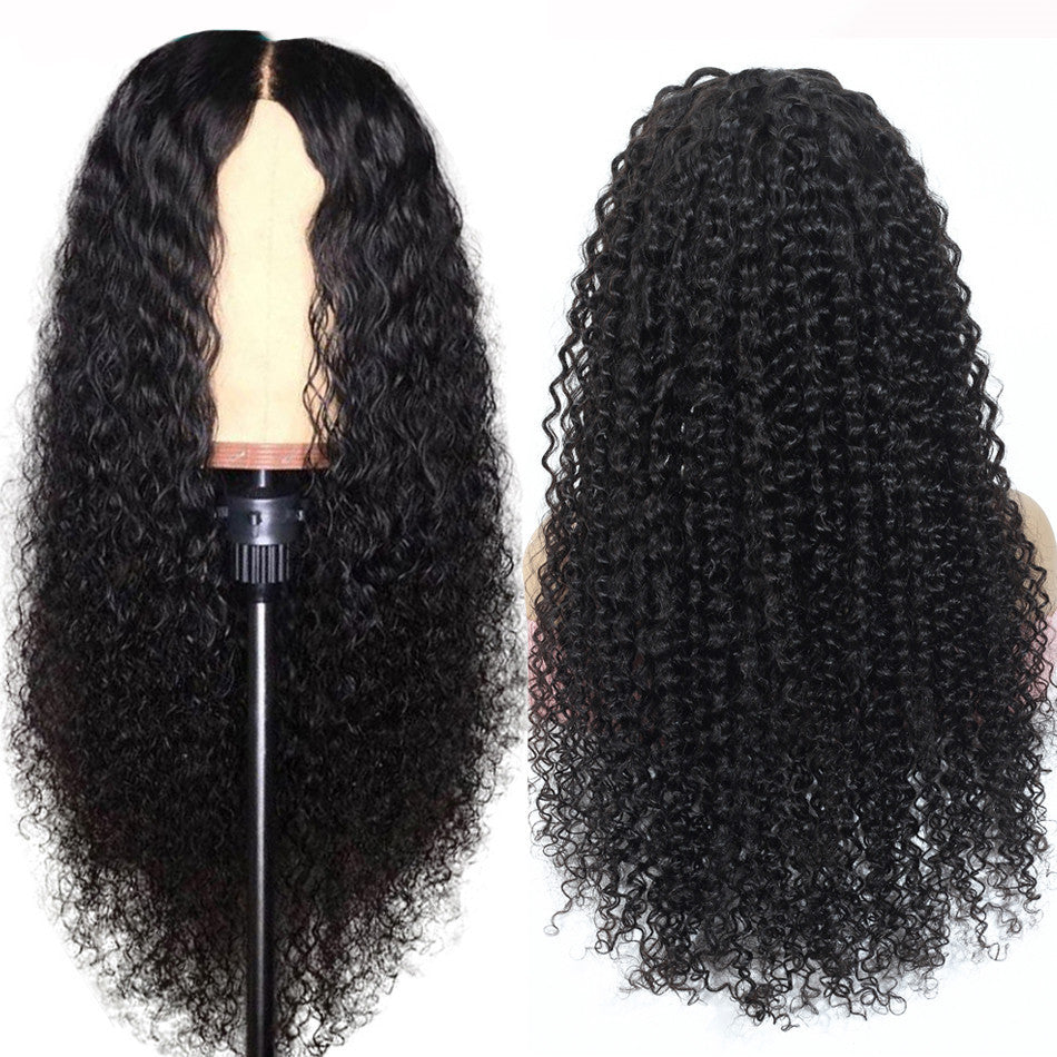 Bandeau synthétique mode avec cheveux bouclés longs noirs